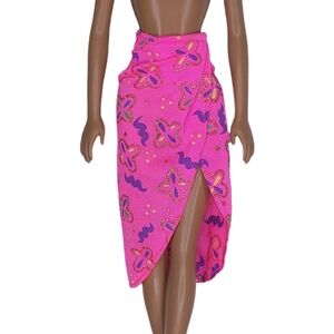 Barbie 1994 Bead Fun Fashion Swingin' Fringe Skirt Pink Faux Wrap Mattel #12623